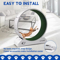 Revolutionary Cat Treadmill Wheel - Keep Your Kitty Active and Healthy with Carpeted Runway Fun!