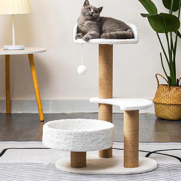 Durable Cat Scratching Post with Hemp Rope - Ultimate Cat Climber & Tree Replacement!