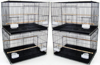 "Large 30" Flight Bird Breeding Cage - Set of 4 in Black"