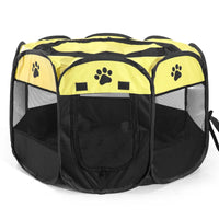 "Portable Pet Tent Dog House: Durable Outdoor Cage & Cat Playpen"