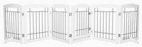 "Stylish Extra Wide Dog Gate with Walk-Through Door - Keep Your Pet Safe!"