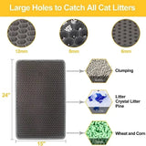 Waterproof Double Layer Pet Litter Mat with Nonslip Bottom - 90x60CM