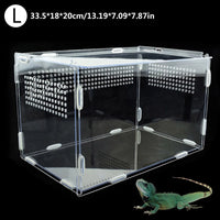 "Acrylic Reptile Breeding Box: Ideal for Spiders, Lizards, Scorpions, and Insects!"