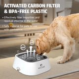 "Ultimate No-Spill Pet Water Bowl - 35oz/1L Travel-Ready Drip-Free Feeder for Dogs and Cats!"