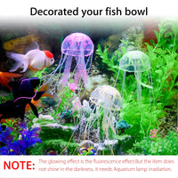 Jellyfish Aquarium Decor Set with Glowing Effect - 4 Pieces