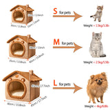 Cozy & Stylish Foldable Pet House – Removable, Washable Bed for Extra Small Dogs and Small to Medium Cats!