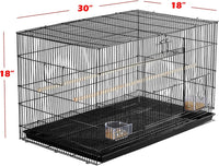 "Large 30" Flight Bird Breeding Cage - Set of 4 in Black"