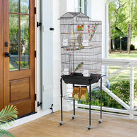 Deluxe 64-Inch Open Top Bird Cage with Rolling Stand   