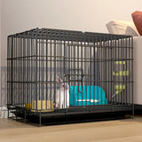 "Foldable Bunny Haven: Spacious Cage with Anti-Chew Mat for Small Pets"