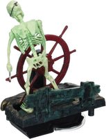 "Air-Powered Aerating Aquarium Ornament for Vibrant Fish Tank Movement - Skeleton Captain Design"