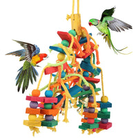 "Premium Interactive Parrot Toys for Training and Enrichment - Durable Cotton Rope for Chewing and Tearing"