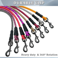 Heavy Duty Rope Dog Leash.  Soft Padded Handle, Thick Lead Leash for Large Medium Dogs Small Puppy