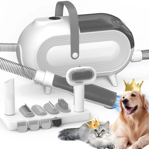 Ultimate Dog Grooming Kit: 2L Vacuum with 5 Essential Grooming Tools for Hassle-Free Pet Care