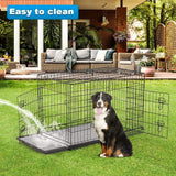 Dog Cage with Plastic Tray             