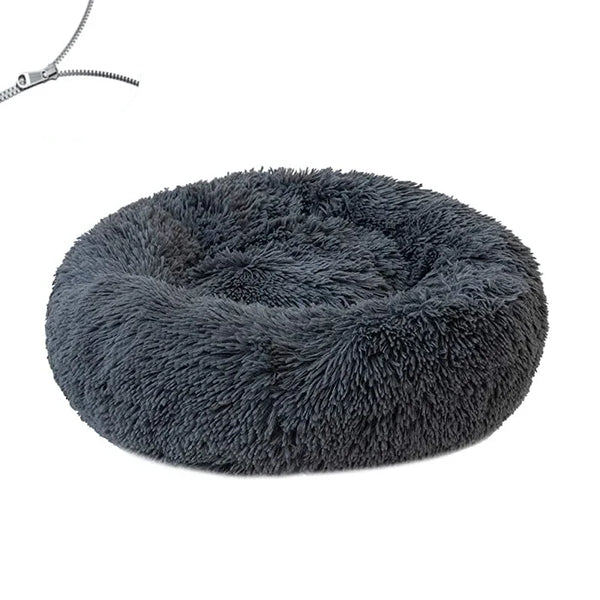 Cozy Round Plush Pet Bed for Dogs and Cats - Perfect for Winter!