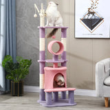 Multi-Level Cat Tree Scratcher Tower with Condo, Furniture, and Climbing Toy