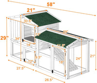 58" Wooden Large Chicken Coop.    