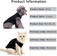 Comfortable Summer Dog or Cat T-Shirts for Small and Medium Dogs, Cotton Beach Apparel, Soft Vest Clothing 