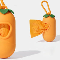 "Orange Scented Dog Poop Bags - Eco-Friendly, Thick, and Portable Dog Waste Bags for Outdoor Adventures!"