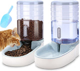 "Meikuler 3.8L Smart Pet Feeder & Water Dispenser Set – Perfect for Dogs, Cats, and All Pets (Stylish Grey)"