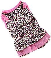 Adorable Pink Leopard Dress for Small Dogs - Summer Apparel for Your Stylish Puppy (Size XS)