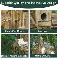 Luxurious Solid Wood Outdoor Bird Villa.      - Cozy Insulated Haven for Parrots & Birds This Winter