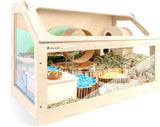 Spacious Hamster Cage with Easy-Access Oblique Opening Door       