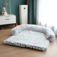 Luxurious Plush Pet Dog Sofa Bed: Cozy & Washable for Large Dogs