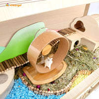 Spacious Hamster Cage with Easy-Access Oblique Opening Door       