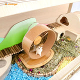 Spacious Hamster Cage with Easy-Access Oblique Opening Door       