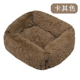 "Cozy Haven: Large Square Plush Pet Bed for Dogs and Cats"