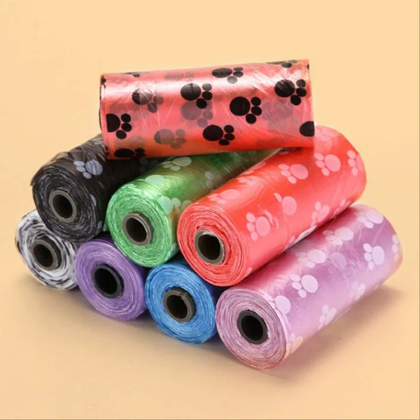 "100-Pack Degradable Dog Poop Bags for Clean Outdoor Waste Disposal"