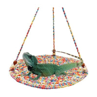 "Reptile Paradise: Deluxe Bearded Dragon Hammock Swing"