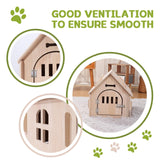 "Cozy Indoor Dog House with Breathable Door for Small to Medium Dogs"