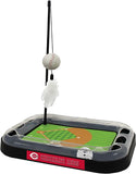 MLB Cincinnati Reds Baseball Field Cat Scratcher Toy with Interactive Features