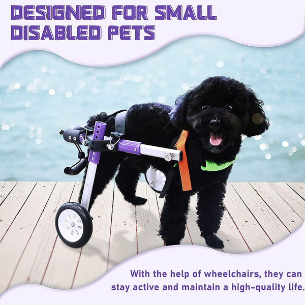 Premium Adjustable Dog Wheelchair for Disabled Dogs - Help Your Dog Walk Again! (XS-A)