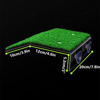 "Large Turtle Basking Platform with Simulation Grass - Ideal for Small Reptiles and Frogs"