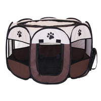 "Portable Pet Tent Dog House: Durable Outdoor Cage & Cat Playpen"