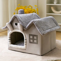 Cozy Foldable Pet House: 2-in-1 Cat Bed & Dog Kennel