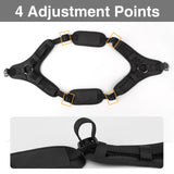 Adjustable Mesh Breathable Padded Dog Harness for Small Medium Large Dogs - Black