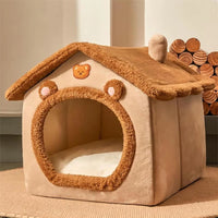 Cozy & Stylish Foldable Pet House – Removable, Washable Bed for Extra Small Dogs and Small to Medium Cats!