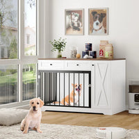 Stylish Ansel 47.2" Dog Crate Furniture with Convenient Drawers