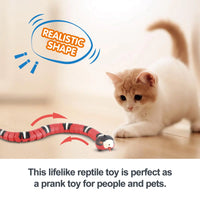 "Smart Sensing Rechargeable Snake Toy - Interactive Simulation for Kids and Pets - Perfect Holiday Gift"