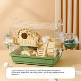 "Spacious Two-Floor Acrylic Hamster Cage – Perfect Nest for Golden Bear Honey Bags and Gliders!"