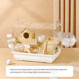 "Spacious Two-Floor Acrylic Hamster Cage – Perfect Nest for Golden Bear Honey Bags and Gliders!"