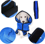 Quick Dry Microfiber Pet Bathrobe - Ultra Absorbent Dog & Cat Towel, 