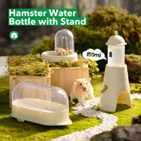 'S Hamster Water Bottle with Stand & Hideout Space (150Ml) Convenient and Comfortable Solution for Dwarf Hamsters Gerbil