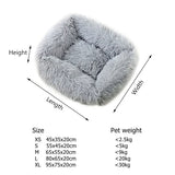 "Cozy Haven: Large Square Plush Pet Bed for Dogs and Cats"