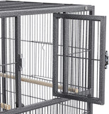 Stackable Divided Breeder Bird Cage for Small Birds, Black