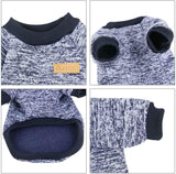 "Customizable Cozy Knitwear Sweater for Dogs - Thick & Warm Fleece Coat for Small to Medium Pets in Stylish Navy!"